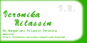 veronika milassin business card